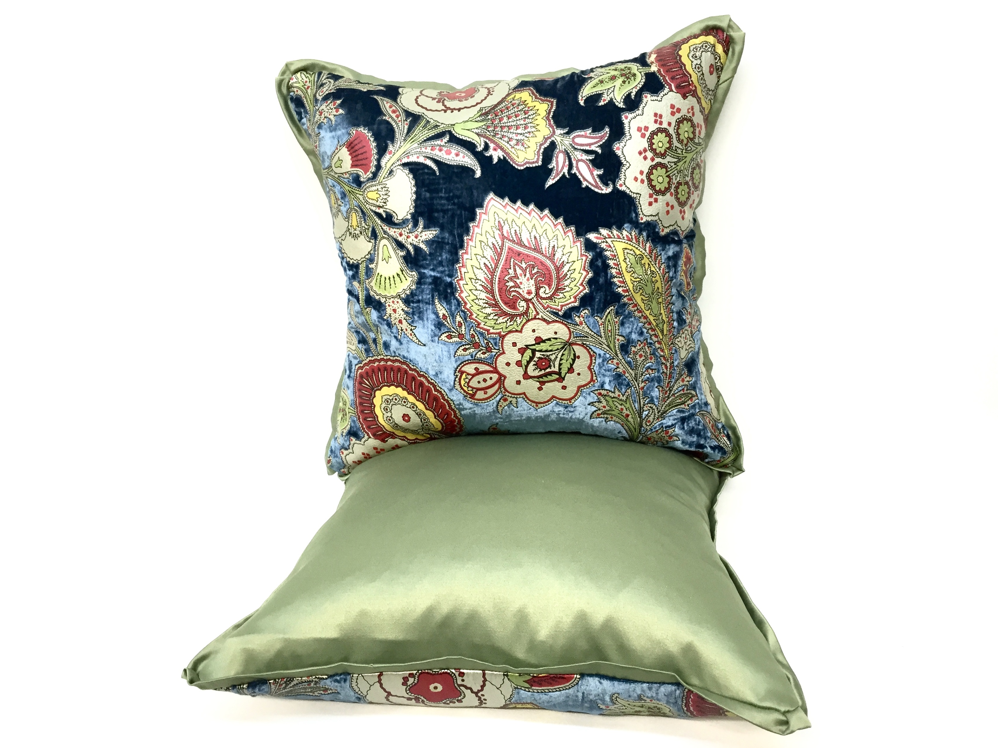 Kess InHouse EBI Emporium Bloom On Tropical Green Blue 23 x 23 Square Floor Pillow 